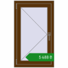 Ціноутворення Вікна 600x1000 мм REHAU Euro 60 WALNUT з двох сторін. Ціна: ₴5,687.55