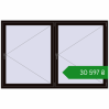 Ціноутворення Вікна 2200x1400 мм REHAU Euro 70 BLACK_BROWN з двох сторін. Ціна: ₴30,597.42
