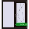 Ціноутворення Вікна 1000x1100 мм REHAU Euro 70 BLACK_BROWN з двох сторін. Ціна: ₴12,239.88