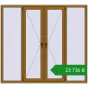 Ціноутворення Вікна 2000x1800 мм REHAU Euro 60 LIGHT_OAK з двох сторін. Ціна: ₴23,736.48