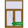 Ціноутворення Вікна 1000x1500 мм REHAU Euro 60 LIGHT_OAK з двох сторін. Ціна: ₴12,365.49
