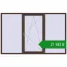 Ціноутворення Вікна 2300x1450 мм Altest Pony 375 RAL 8017 Chocolate brown з двох сторін. Ціна: ₴21,181.81