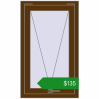 Ціноутворення Вікна 600x1000 мм REHAU Euro 60 WALNUT з двох сторін. Ціна: $134.84