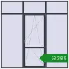 Ціноутворення Вікна 2600x2600 мм REHAU Brillant-Design ANTHRACITE_GREY_STRUKTURAL з двох сторін. Ціна: ₴58,217.88