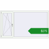 Ціноутворення Вікна 2020x1150 мм Altest Pony 375 RAL 9016 Traffic white з двох сторін. Ціна: $274.70