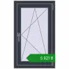Ціноутворення Вікна 580x950 мм REHAU Euro 60 ANTHRACITE_GREY_STRUKTURAL з двох сторін. Ціна: ₴5,821.41