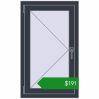 Ціноутворення Вікна 600x1000 мм REHAU SYNEGO MD ANTHRACITE_GREY_STRUKTURAL з двох сторін. Ціна: $190.85
