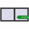 Ціноутворення Вікна 2160x1060 мм REHAU Euro 70 ANTHRACITE_GREY_GLATT з двох сторін. Ціна: ₴28,322.90