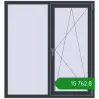 Ціноутворення Вікна 1320x1420 мм REHAU Euro 70 ANTHRACITE_GREY_STRUKTURAL з двох сторін. Ціна: ₴15,762.26