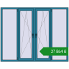 Ціноутворення Вікна 2000x1600 мм REHAU Euro 70 BRILLIANT_BLUE з двох сторін. Ціна: ₴27,863.71