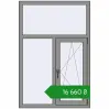 Ціноутворення Вікна 1000x1500 мм Altest Pony 375 RAL 9007 Grey aluminium з двох сторін. Ціна: ₴16,659.65