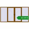 Ціноутворення Вікна 3000x1600 мм REHAU Euro 60 GOLDEN OAK з двох сторін. Ціна: ₴30,449.29