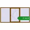 Ціноутворення Вікна 2700x1400 мм REHAU Euro 60 GOLDEN OAK з двох сторін. Ціна: ₴21,163.41