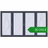Ціноутворення Вікна 2748x1500 мм REHAU Euro 60 ANTHRACITE_GREY_STRUKTURAL з двох сторін. Ціна: ₴30,093.11