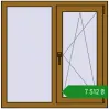 Ціноутворення Вікна 1000x1004 мм REHAU Euro 60 LIGHT_OAK з двох сторін. Ціна: ₴7,512.07