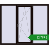 Ціноутворення Вікна 1800x1500 мм REHAU SYNEGO MD BLACK_BROWN з двох сторін. Ціна: ₴22,778.55
