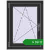 Ціноутворення Вікна 600x800 мм REHAU Euro 60 ANTHRACITE_GREY_GLATT з двох сторін. Ціна: ₴5,457.47