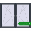 Ціноутворення Вікна 1800x1500 мм REHAU SYNEGO MD ANTHRACITE_GREY_STRUKTURAL з двох сторін. Ціна: ₴27,770.65