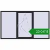 Ціноутворення Вікна 2460x1400 мм REHAU Euro 70 BLACK_ULTI-MATT з двох сторін. Ціна: ₴20,046.91
