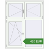 Ціноутворення Вікна 1220x1550 мм REHAU Euro 70. Ціна: 419.85 EUR