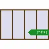 Ціноутворення Вікна 2400x1500 мм REHAU SYNEGO MD WALNUT з двох сторін. Ціна: ₴27,419.31