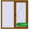Ціноутворення Вікна 1280x1340 мм REHAU Euro 60 GOLDEN OAK з двох сторін. Ціна: ₴12,688.28