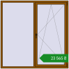 Ціноутворення Вікна 1800x1800 мм REHAU Euro 70 GOLDEN OAK з двох сторін. Ціна: ₴23,565.27