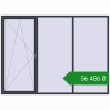 Ціноутворення Вікна 3000x2200 мм REHAU Brillant-Design ANTHRACITE_GREY_STRUKTURAL з двох сторін. Ціна: ₴56,486.01