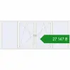 Ціноутворення Вікна 3600x1500 мм REHAU Euro 70 Білий (RAL 9016) з двох сторін. Ціна: ₴27,146.91