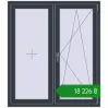 Ціноутворення Вікна 1210x1380 мм REHAU Euro 70 ANTHRACITE_GREY_STRUKTURAL з двох сторін. Ціна: ₴18,226.43