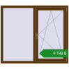 Ціноутворення Вікна 1400x1200 мм REHAU Euro 60 WALNUT з двох сторін. Ціна: ₴9,798.43