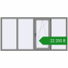 Ціноутворення Вікна 2400x1200 мм Altest Pony 375 RAL 9007 Grey aluminium з двох сторін. Ціна: ₴22,254.58