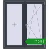 Ціноутворення Вікна 1210x1380 мм REHAU Euro 70 ANTHRACITE_GREY_STRUKTURAL з двох сторін. Ціна: ₴17,011.33