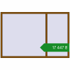 Ціноутворення Вікна 2100x1400 мм REHAU Brillant-Design GOLDEN OAK з двох сторін. Ціна: ₴17,446.64