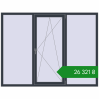 Ціноутворення Вікна 2100x1600 мм REHAU Euro 70 ANTHRACITE_GREY_STRUKTURAL з двох сторін. Ціна: ₴26,320.82