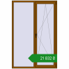 Ціноутворення Вікна 1400x2100 мм REHAU Euro 70 GOLDEN OAK з двох сторін. Ціна: ₴21,832.12