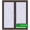Ціноутворення Вікна 1400x1600 мм Altest Pony 375 RAL 8017 Chocolate brown з двох сторін. Ціна: ₴28,293.61