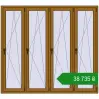 Ціноутворення Вікна 2000x1800 мм REHAU Brillant-Design LIGHT_OAK з двох сторін. Ціна: ₴38,735.25