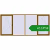 Ціноутворення Вікна 4200x1800 мм REHAU Euro 60 GOLDEN OAK з двох сторін. Ціна: ₴43,622.42