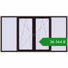 Ціноутворення Вікна 3000x1600 мм REHAU Euro 70 BLACK_BROWN з двох сторін. Ціна: ₴36,344.47