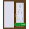 Ціноутворення Вікна 1000x1250 мм REHAU Euro 70 WALNUT з двох сторін. Ціна: ₴11,820.19