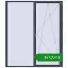 Ціноутворення Вікна 1950x2300 мм REHAU SYNEGO MD ANTHRACITE_GREY_STRUKTURAL з двох сторін. Ціна: ₴36,003.72