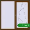 Ціноутворення Вікна 1445x1445 мм REHAU SYNEGO MD WALNUT з двох сторін. Ціна: ₴21,565.75