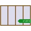 Ціноутворення Вікна 2400x1600 мм REHAU SYNEGO MD GOLDEN OAK з двох сторін. Ціна: ₴27,496.64