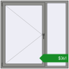 Ціноутворення Вікна 1500x1500 мм Altest Pony 375 RAL 9007 Grey aluminium з двох сторін. Ціна: $360.65