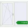 Ціноутворення Tilt-and-Turn 1400x1300 mm REHAU Brillant-Design RAL 9016 Traffic white two-sided. Ціна: ₴9,538.39