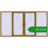 Ціноутворення Вікна 3000x1600 мм REHAU Euro 60 LIGHT_OAK з двох сторін. Ціна: ₴24,572.23