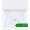 Ціноутворення Вікна 1550x1800 мм REHAU Euro 60 Білий (RAL 9016) з двох сторін. Ціна: €316.89