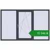 Ціноутворення Вікна 2050x1300 мм REHAU Euro 70 ANTHRACITE_GREY_STRUKTURAL з двох сторін. Ціна: ₴15,545.73
