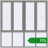 Ціноутворення Вікна 2400x2400 мм Altest Pony 375 RAL 9007 Grey aluminium з двох сторін. Ціна: $725.91